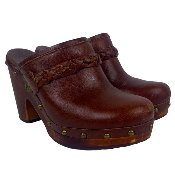 UGG Shoes - UGG Kaylee Studded Mule Clog Platform Heel Shoes